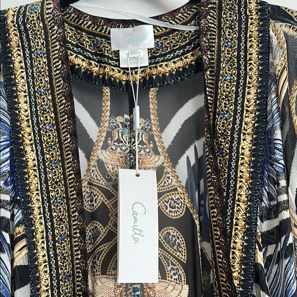 Camilla Elegant Multicolor Kimono Robe - Picture 3 of 9